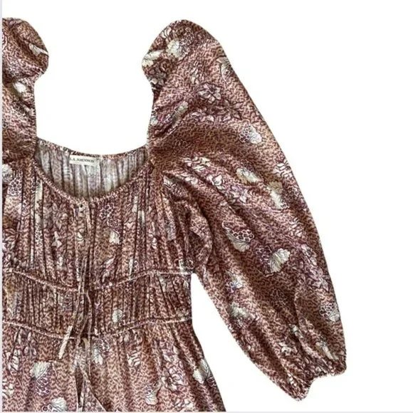 NWOT Ulla Johnson Pleated Floral Dress - Picture 8 of 11